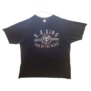 BB King Blues World Wide Tour T Shirt XL Black Anvil Graphic Concert Tee Music